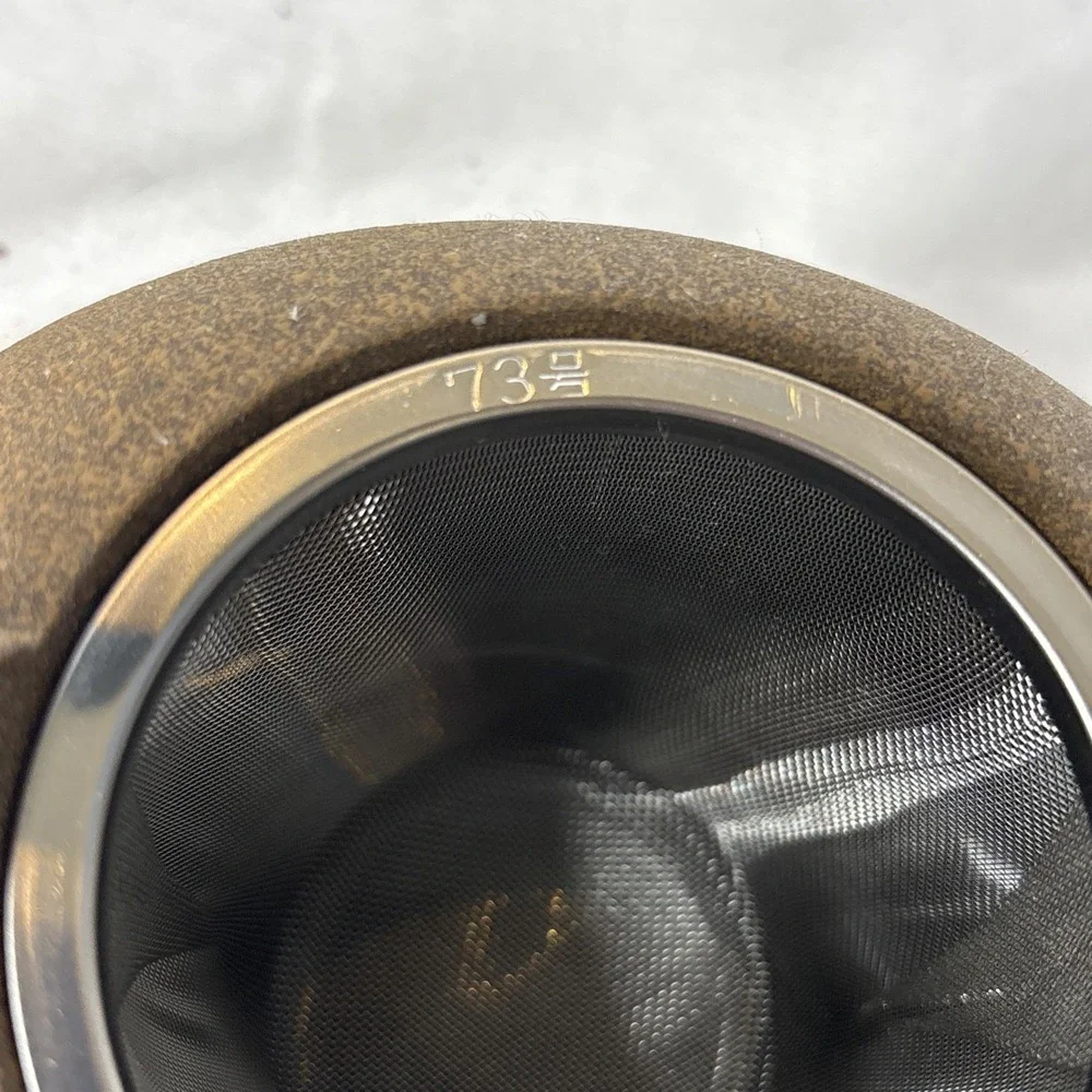 Vtg Japanese Wazuqu Kikuchi Hojudo Cast Iron Teapot Fuku Brown Kyusu